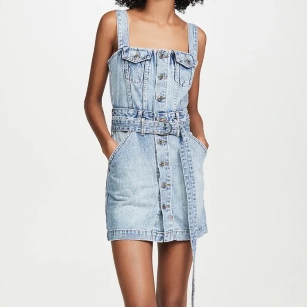 Ksubi Deejay Dress Karma Denim Blue. Size S